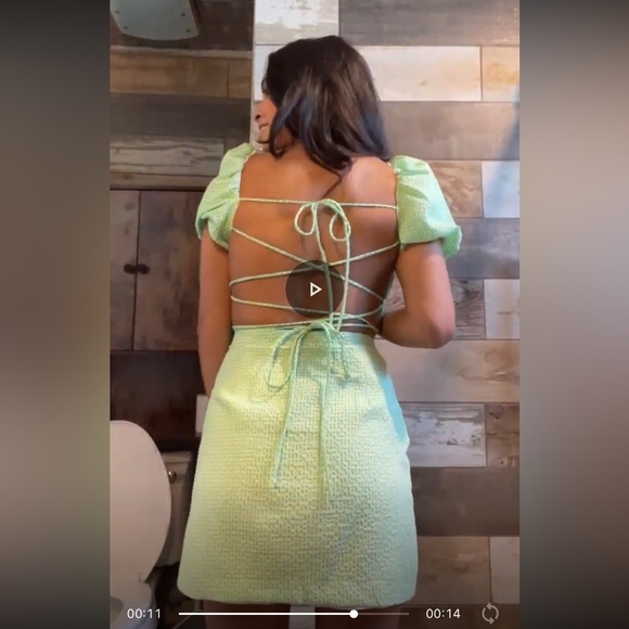 Gingham green dress - Picture 2 of 3